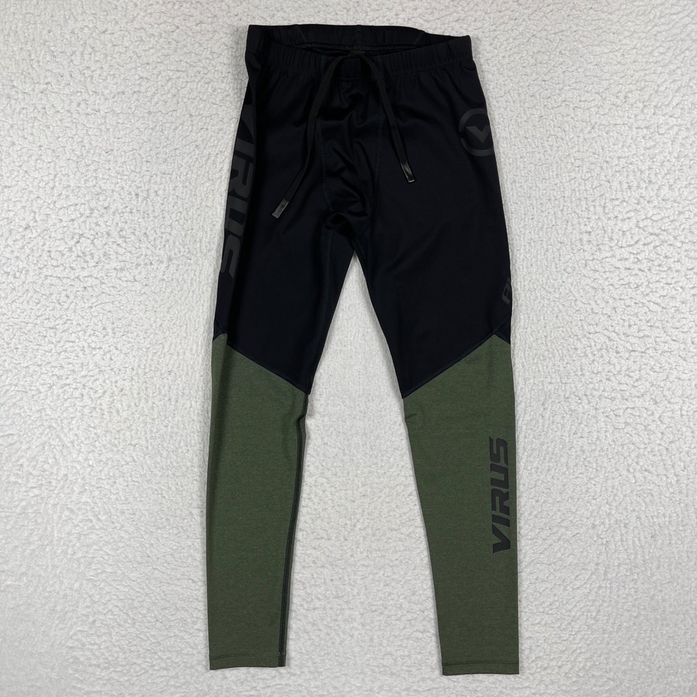Virus EAU21‎ Tech Pants Womens Medium Black Green Compression Training Leggings
